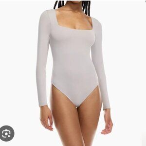 contour squareneck longsleeve bodysuit medium opal gray